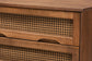 Baxton Studio Demeter Mid-Century Modern Walnut Brown Finished Wood King Size 5-Piece Bedroom Set