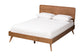 Baxton Studio Demeter Mid-Century Modern Walnut Brown Finished Wood King Size 3-Piece Bedroom Set