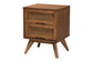 Baxton Studio Demeter Mid-Century Modern Walnut Brown Finished Wood Queen Size 3-Piece Bedroom Set