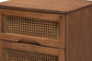 Baxton Studio Demeter Mid-Century Modern Walnut Brown Finished Wood Queen Size 3-Piece Bedroom Set
