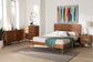 Baxton Studio Demeter Mid-Century Modern Walnut Brown Finished Wood King Size 4-Piece Bedroom Set
