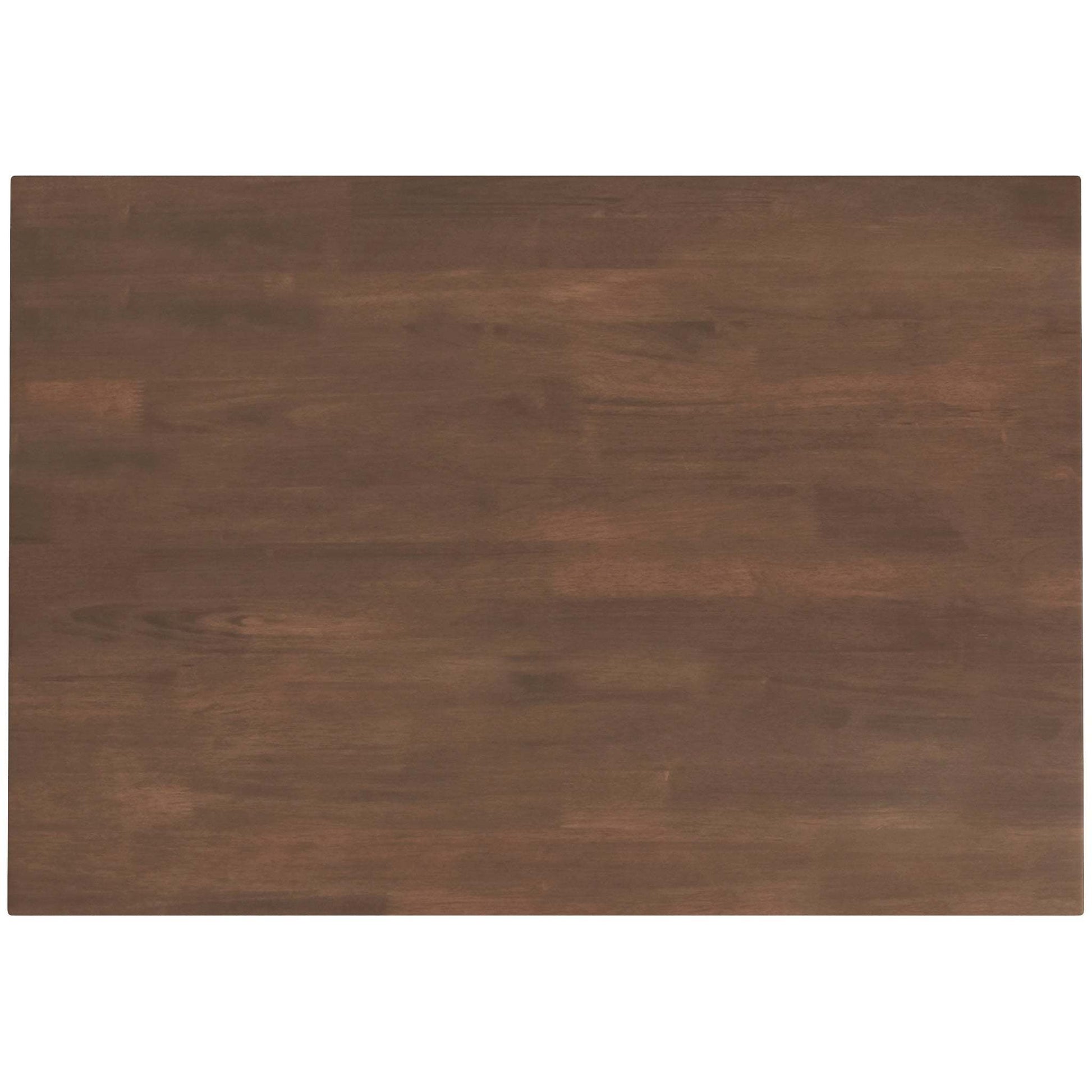 Rectangular wooden tabletop with a smooth brown finish, ideal for dining room furniture