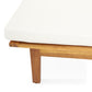 Outdoor Elegance Daybed with Convertible Design, Beige Cushion, Acacia Wood Frame FredCo