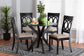 Baxton Studio Jessie Modern Sand Fabric and Dark Brown Finished Wood 5-Piece Dining Set