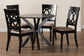 Baxton Studio Jessie Modern Sand Fabric and Dark Brown Finished Wood 5-Piece Dining Set