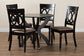 Baxton Studio Velia Modern Sand Fabric and Dark Brown Finished Wood 5-Piece Dining Set