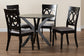 Baxton Studio Jessie Modern Grey Fabric and Dark Brown Finished Wood 5-Piece Dining Set