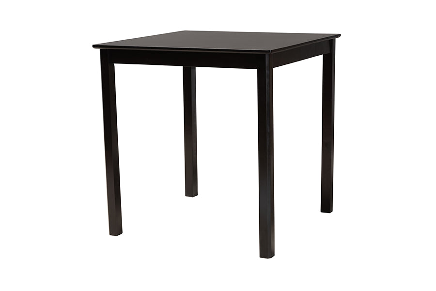 Baxton Studio Lenoir Modern Espresso Brown Finished Wood Counter Height Pub Table