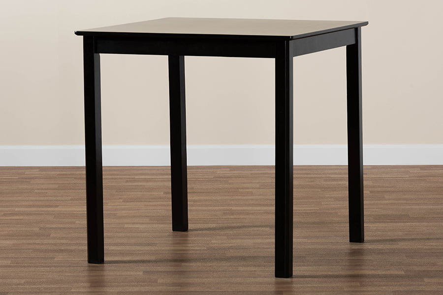 Baxton Studio Lenoir Modern Espresso Brown Finished Wood Counter Height Pub Table