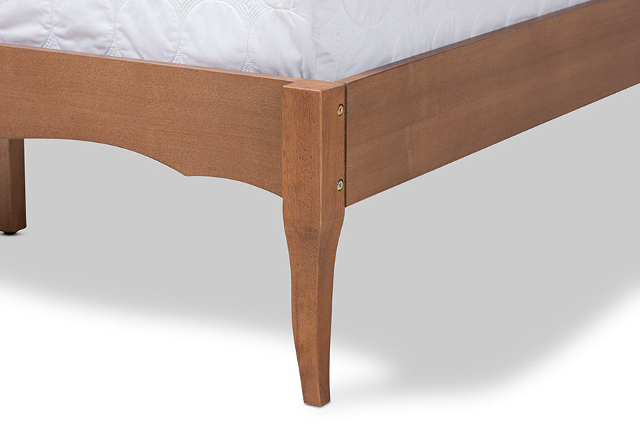 Baxton Studio Marieke Vintage French Inspired Ash Wanut Finished Queen Size Wood Bed Frame