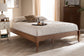 Baxton Studio Marieke Vintage French Inspired Ash Wanut Finished Queen Size Wood Bed Frame