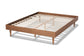 Baxton Studio Rina Mid-Century Modern Ash Wanut Finished Queen Size Wood Bed Frame