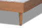 Baxton Studio Rina Mid-Century Modern Ash Wanut Finished Queen Size Wood Bed Frame