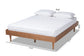 Baxton Studio Rina Mid-Century Modern Ash Wanut Finished Queen Size Wood Bed Frame