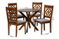 Baxton Studio Sadie Modern Grey and Walnut Brown Wood 5-Piece Dining Set