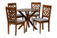 Baxton Studio Sadie Modern Grey and Walnut Brown Wood 5-Piece Dining Set