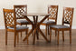 Baxton Studio Sadie Modern Grey and Walnut Brown Wood 5-Piece Dining Set