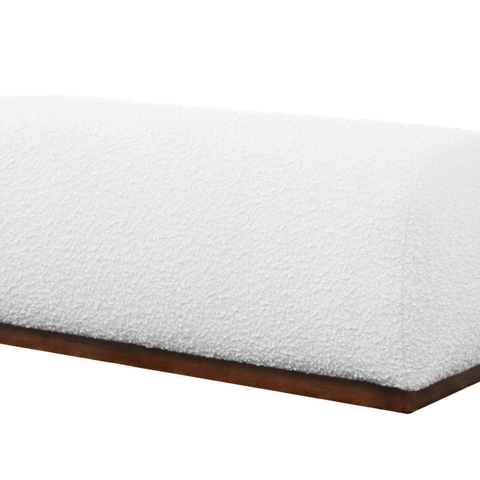 Kelvin Ivory Boucle Bench FredCo