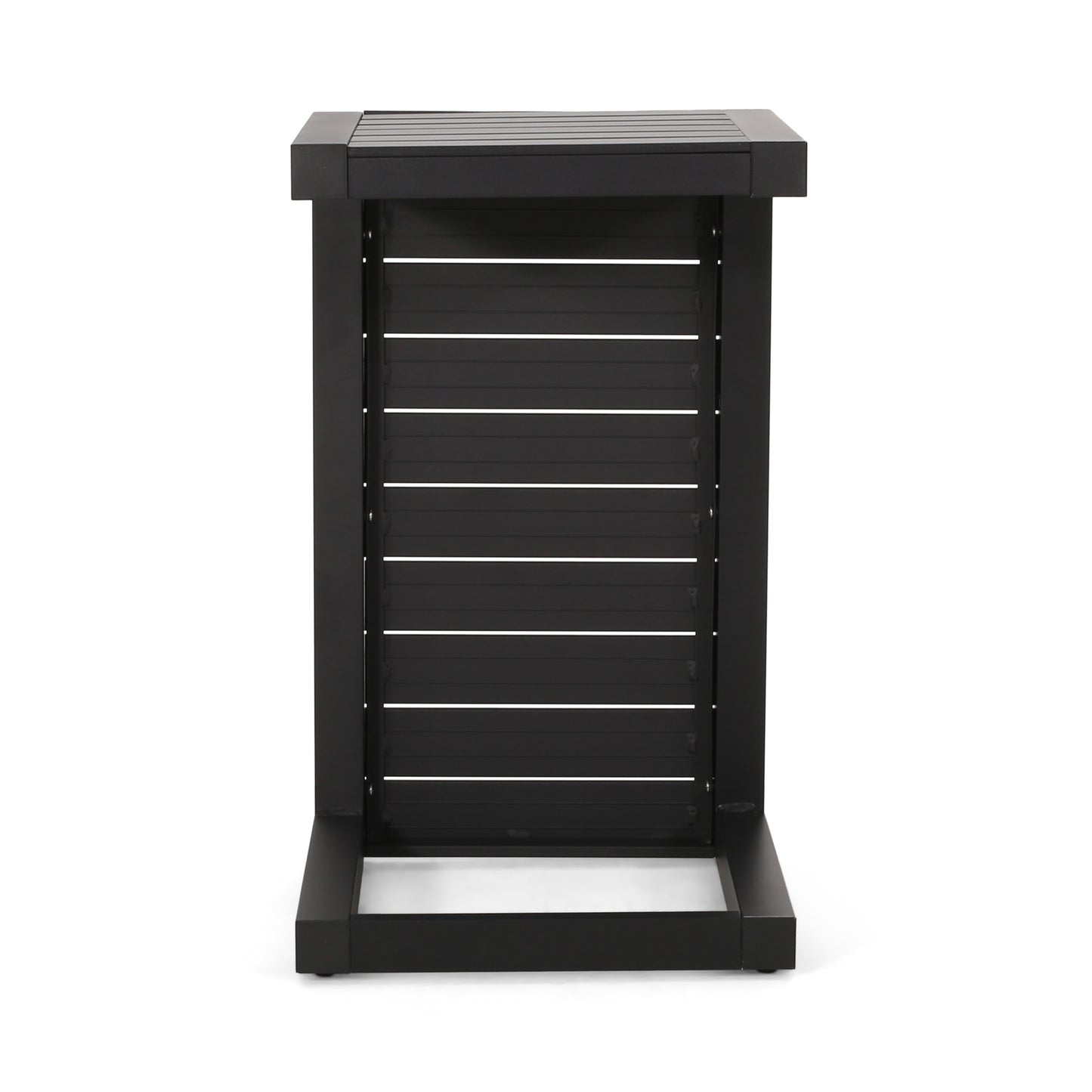 Aluminum and Rattan Chat Set, Outdoor Patio Set Includes Rattan Dining Chair Set of 2 and C-Shaped Side Table FredCo