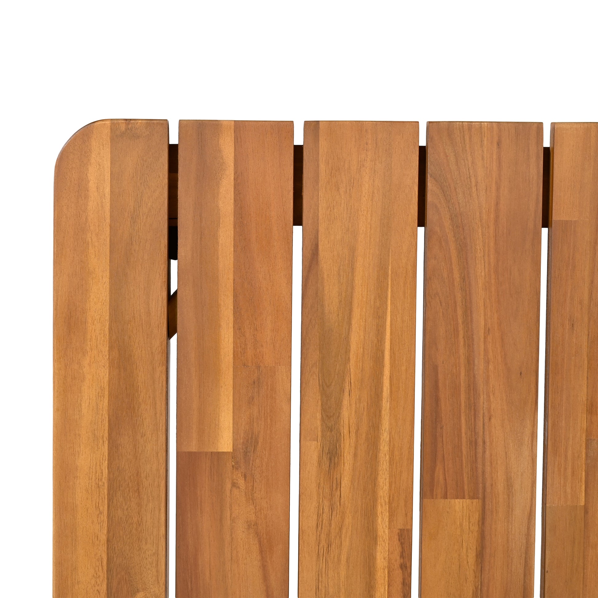 5-Piece Patio Dining Set, 63' Slatted Table & 4 Acacia Wood & PE Rattan Chairs for Patio Garden FredCo