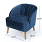 Accent Chair, Club Armchair, Modern Reading Chair, Antique Navy Blue Altay Velvet FredCo