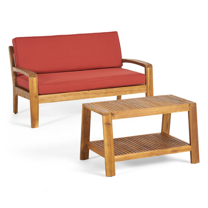 outdoor loveseat and coffee table set