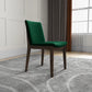 Laura Mid-Century Modern Solid Wood Dining Chair Set of 2 Green Velvet 20 x 20 x 32 inches FredCo