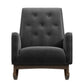Elegant Style Demetrius Dark Grey Fabric Rocking Chair with Solid Wood Frame for Living Room and Nursery 36.6'H x 27.5'W x 39'D for Living Room Bedroom Reading FredCo