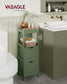 VASAGLE Bathroom Floor Cabinet with 2 Drawers – Forest Green