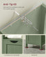 VASAGLE Bathroom Floor Cabinet with 2 Drawers – Forest Green