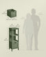 VASAGLE Bathroom Floor Cabinet with 2 Drawers – Forest Green