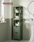 VASAGLE Bathroom Floor Cabinet, Bathroom Storage Organizer Rack Stand – Forest Green