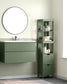 VASAGLE Bathroom Floor Cabinet, Bathroom Storage Organizer Rack Stand – Forest Green