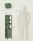 VASAGLE Bathroom Floor Cabinet, Bathroom Storage Organizer Rack Stand – Forest Green