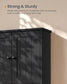 SONGMICS HOME Tool-Free Assembly Bathroom Wall Cabinet, 2 Doors Modern Basic Wall Mounted Storage – Ink Black