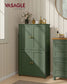 VASAGLE Floor Storage Cabinet with Adjustable Shelves and Doors – Forest Green