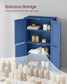 VASAGLE Floor Storage Cabinet with Adjustable Shelves and Doors – Bijou Blue