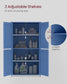 VASAGLE Floor Storage Cabinet with Adjustable Shelves and Doors – Bijou Blue