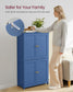 VASAGLE Floor Storage Cabinet with Adjustable Shelves and Doors – Bijou Blue