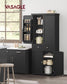 71.9" Tall Kitchen Pantry Storage Cabinet Ink Black