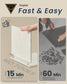 SONGMICS HOME Slim Freestanding Storage Cabinet with Adjustable Shelves – Rustic White