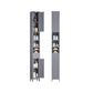 VASAGLE Tall Bathroom Cabinet, Slim Storage, Adjustable Shelves, Dove Gray
