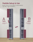 VASAGLE Tall Bathroom Cabinet, Slim Storage, Adjustable Shelves, Dove Gray