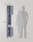 VASAGLE Tall Bathroom Cabinet, Slim Storage, Adjustable Shelves, Dove Gray
