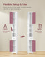 VASAGLE Tall Bathroom Cabinet, Slim Storage, Adjustable Shelves, Cloud White