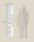 VASAGLE Tall Bathroom Cabinet, Slim Storage, Adjustable Shelves, Cloud White