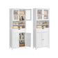 VASAGLE Storage Cabinet with Adjustable Shelves, Drawers and Open Compartments – Cloud White
