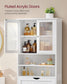 VASAGLE Storage Cabinet with Adjustable Shelves, Drawers and Open Compartments – Cloud White