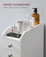 VASAGLE Slim Storage Cabinet, Narrow Storage Organizer with Slide Out Drawers – Cloud White