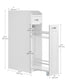 VASAGLE Slim Storage Cabinet, Narrow Storage Organizer with Slide Out Drawers – Cloud White